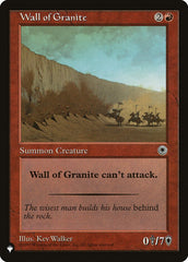 Wall of Granite [The List] | Exor Games Dartmouth