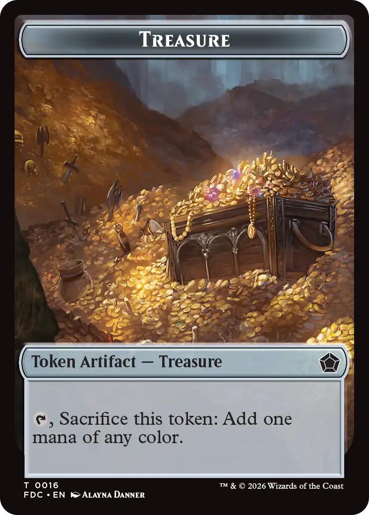 Treasure // The Monarch Double-Sided Token [Foundations Commander Tokens] | Exor Games Dartmouth
