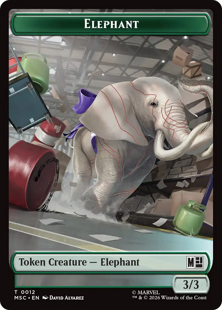 Rhino (013) // Elephant (012) Double-Sided Token [Marvel Super Heroes Commander Tokens] | Exor Games Dartmouth