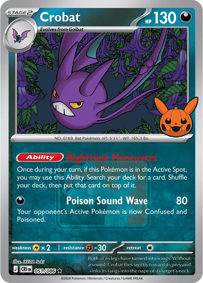 Crobat (051/086) (Pokeween 2026) [Miscellaneous Cards] | Exor Games Dartmouth