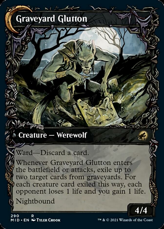 Graveyard Trespasser // Graveyard Glutton (Showcase Equinox) [Innistrad: Midnight Hunt] | Exor Games Dartmouth