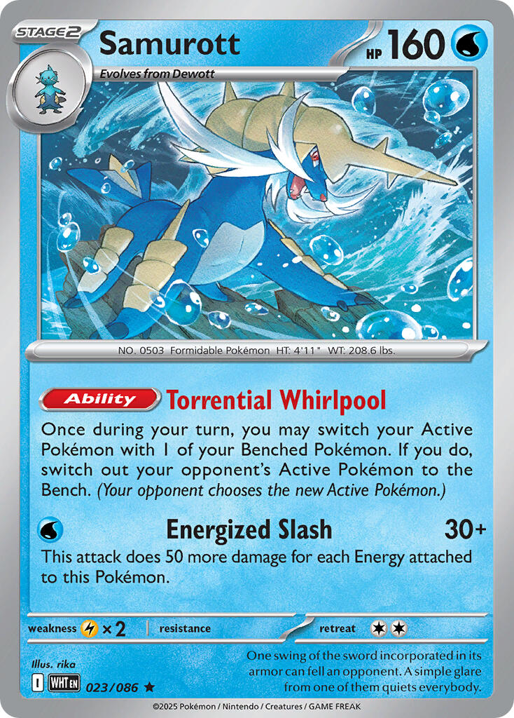 Samurott (023/086) (Deck Exclusive) [Scarlet & Violet: White Flare] | Exor Games Dartmouth