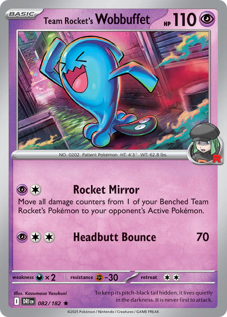 Team Rocket's Wobbuffet (082/182) (Deck Exclusive) [Scarlet & Violet: Destined Rivals] | Exor Games Dartmouth