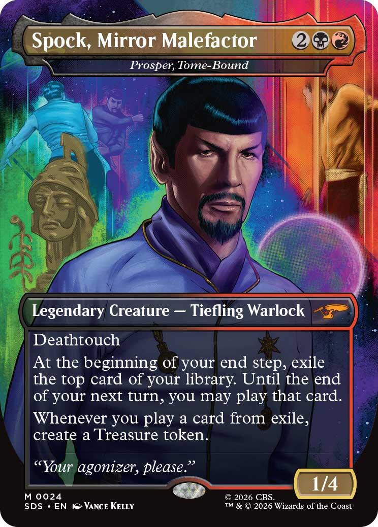 Spock, Mirror Malefactor - Prosper, Tome-Bound (Borderless) [Star Trek: Stardates] | Exor Games Dartmouth