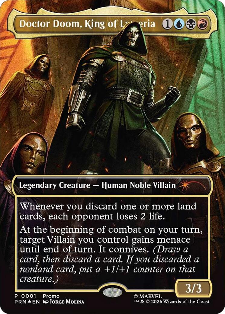 Doctor Doom, King of Latveria (Borderless) (0001) [Marvel Super Heroes Promos] | Exor Games Dartmouth