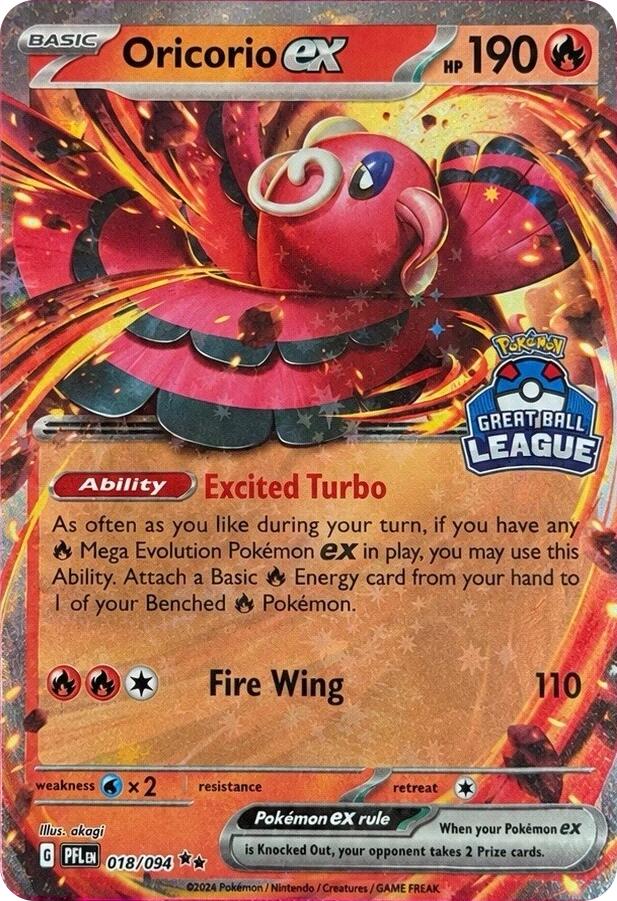 Oricorio ex (018/094) (Great Ball League) [League & Championship Cards] | Exor Games Dartmouth