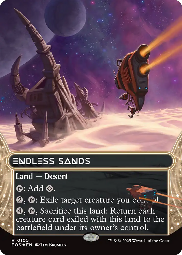 Endless Sands (0105) (Borderless) (Galaxy Foil) [Edge of Eternities: Stellar Sights] | Exor Games Dartmouth