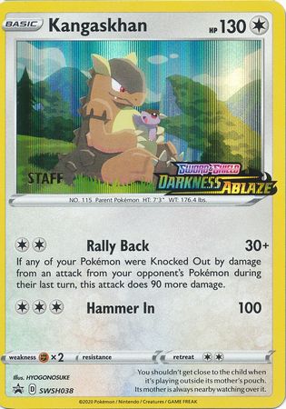 Kangaskhan (SWSH038) (Staff Prerelease Promo) [Sword & Shield: Black Star Promos] | Exor Games Dartmouth