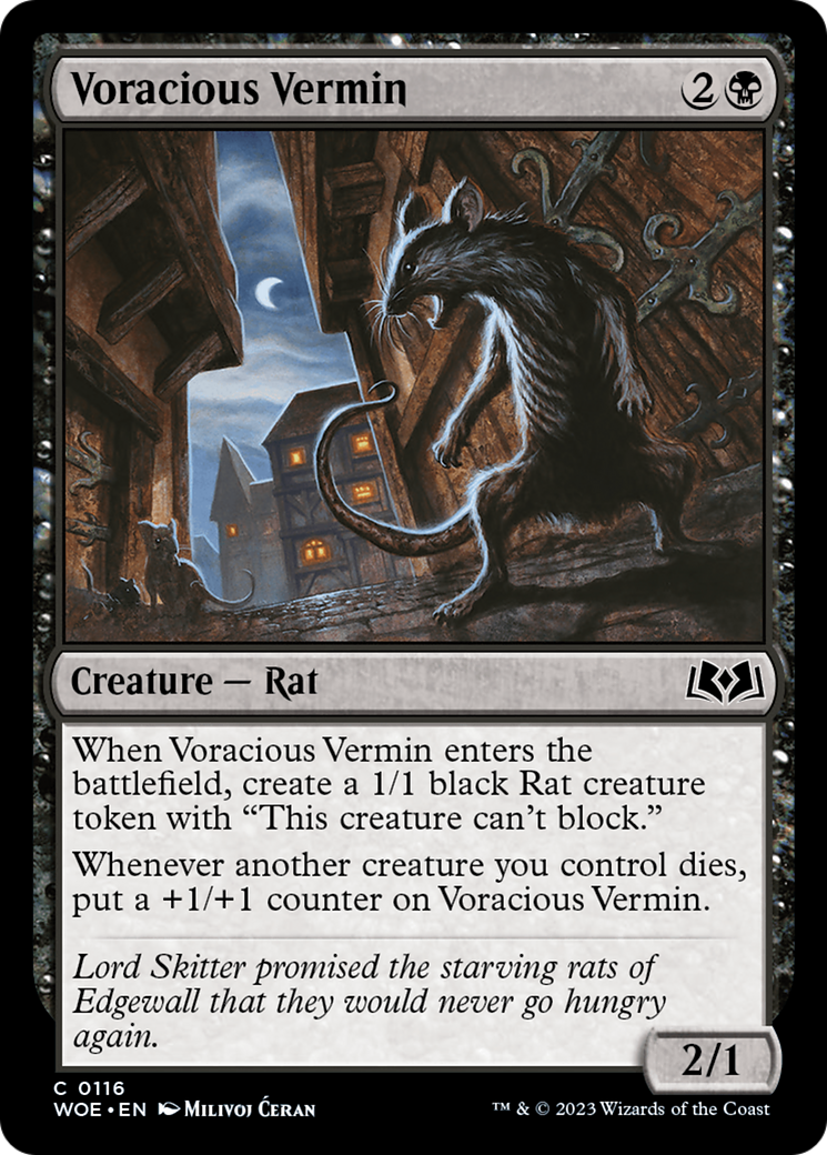 Voracious Vermin [Wilds of Eldraine] | Exor Games Dartmouth