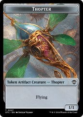 Thopter // Manifest Double-Sided Token [Outlaws of Thunder Junction Commander Tokens] | Exor Games Dartmouth