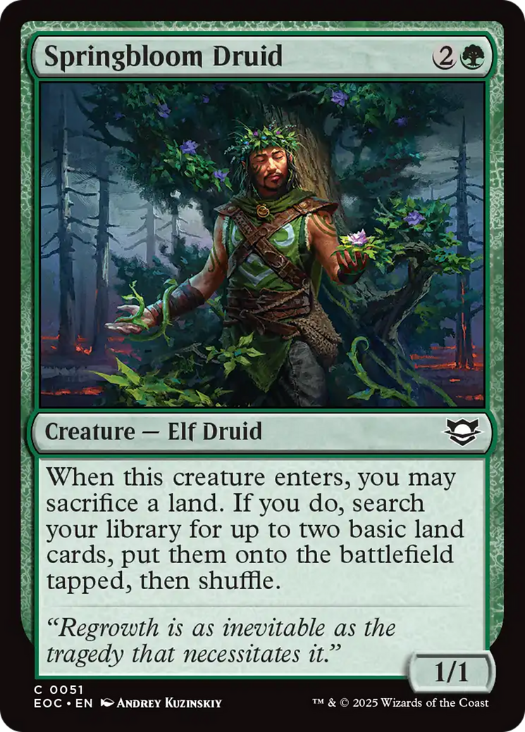 Springbloom Druid [Edge of Eternities Commander] | Exor Games Dartmouth