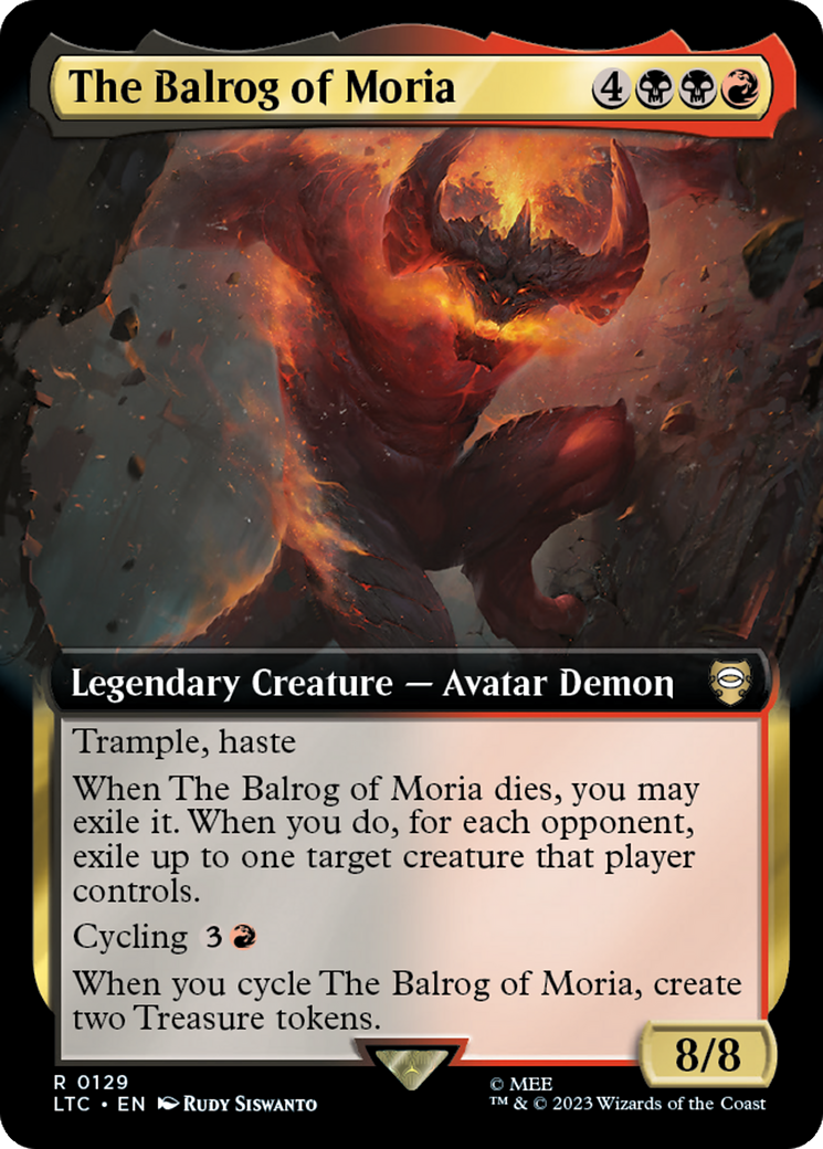 The Balrog of Moria (Extended Art) [The Lord of the Rings: Tales of Middle-Earth Commander] | Exor Games Dartmouth