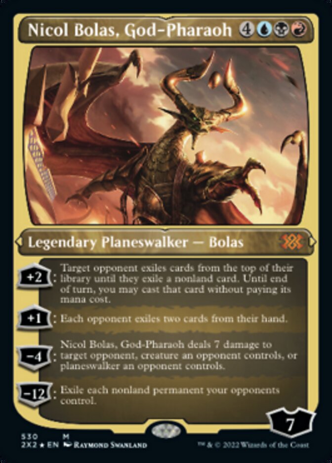 Nicol Bolas, God-Pharaoh (Foil Etched) [Double Masters 2022] | Exor Games Dartmouth