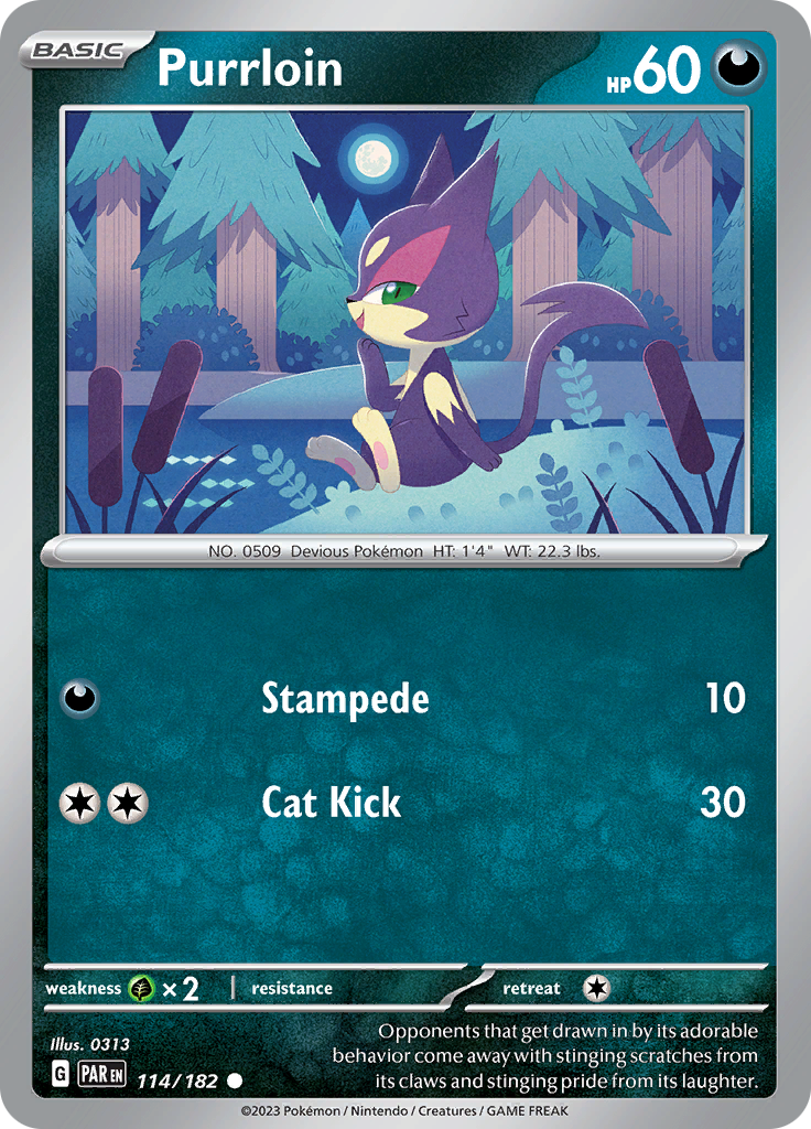 Purrloin (114/182) [Scarlet & Violet: Paradox Rift] | Exor Games Dartmouth
