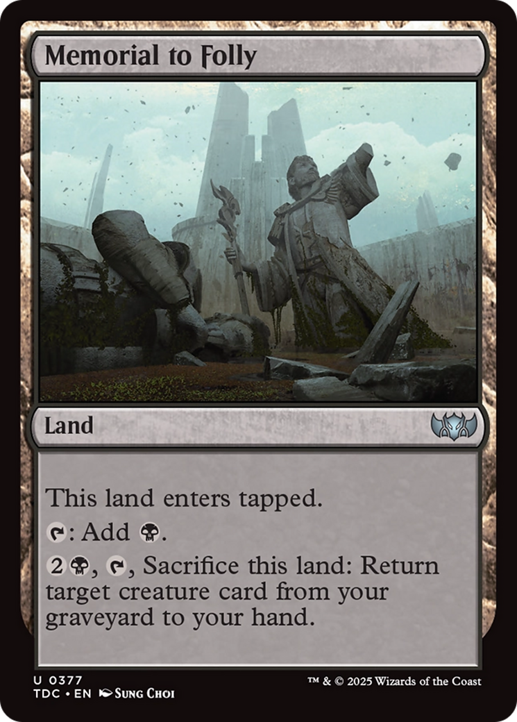 Memorial to Folly [Tarkir: Dragonstorm Commander] | Exor Games Dartmouth