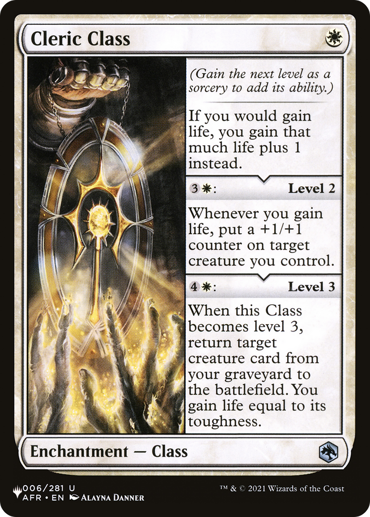 Cleric Class [The List] | Exor Games Dartmouth
