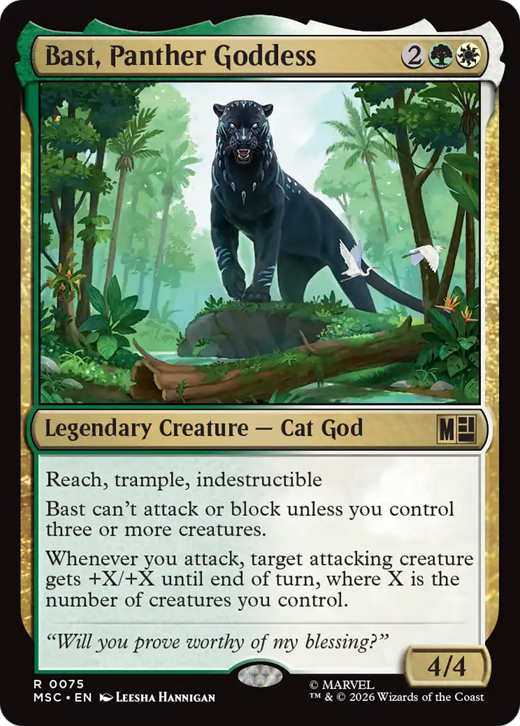 Bast, Panther Goddess (Surge Foil) [Marvel Super Heroes Commander] | Exor Games Dartmouth
