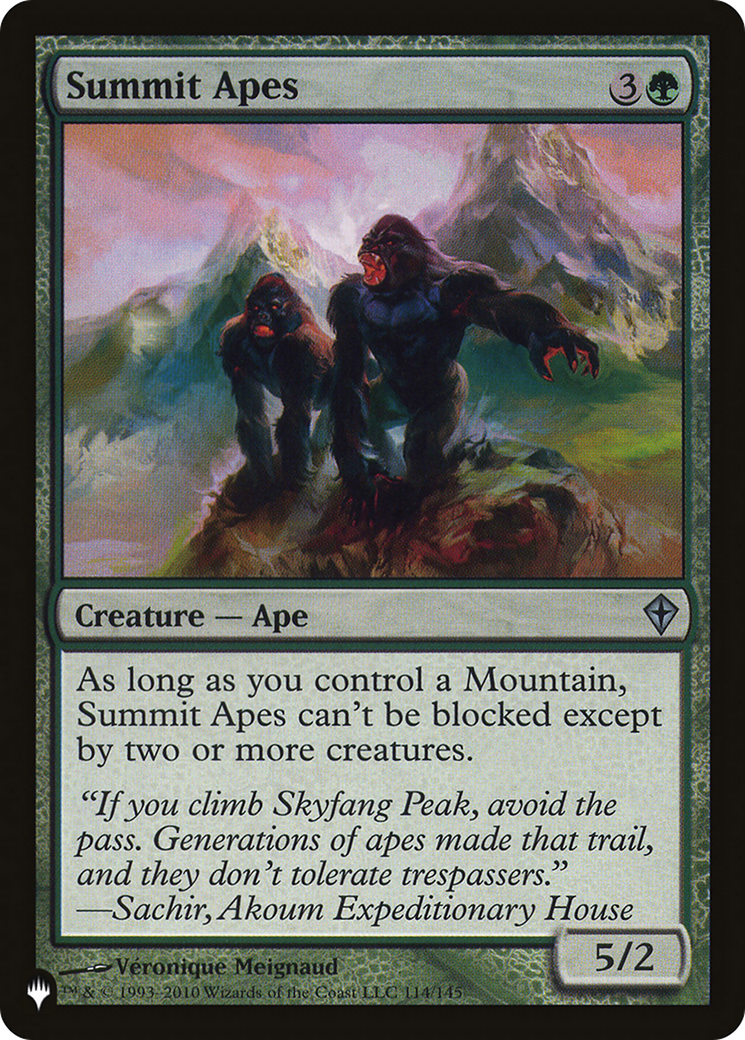 Summit Apes [The List Reprints] | Exor Games Dartmouth