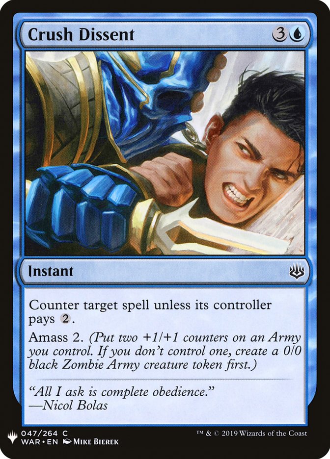 Crush Dissent [Mystery Booster] | Exor Games Dartmouth
