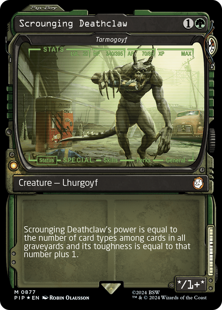Scrounging Deathclaw - Tarmogoyf (Showcase) (Surge Foil) [Fallout] | Exor Games Dartmouth