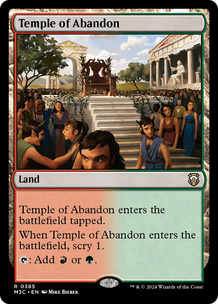 Temple of Abandon (Ripple Foil) [Modern Horizons 3 Commander] | Exor Games Dartmouth