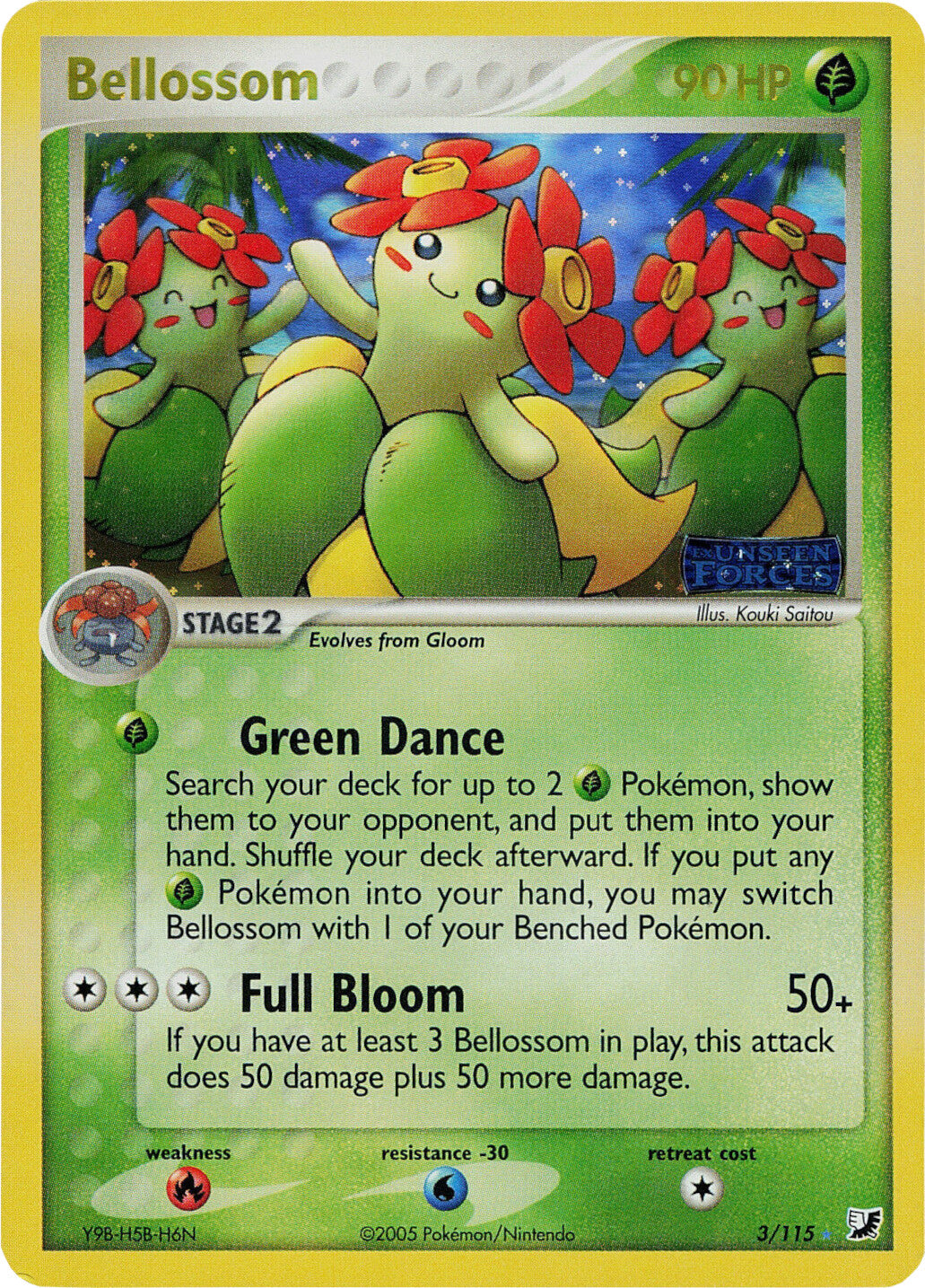 Bellossom (3/115) (Stamped) [EX: Unseen Forces] | Exor Games Dartmouth