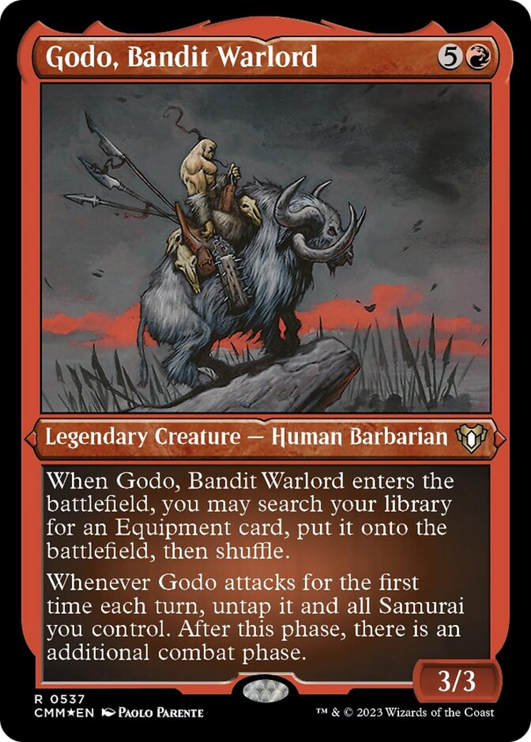 Godo, Bandit Warlord (Foil Etched) [Commander Masters] | Exor Games Dartmouth