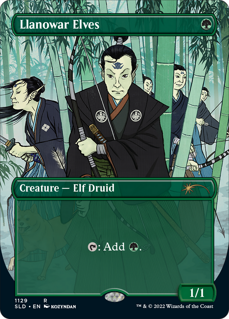 Llanowar Elves (Borderless) [Secret Lair Drop Series] | Exor Games Dartmouth