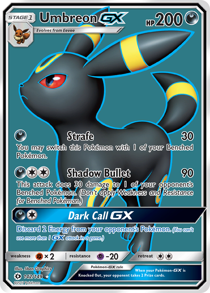 Umbreon GX (142/149) [Sun & Moon: Base Set] | Exor Games Dartmouth