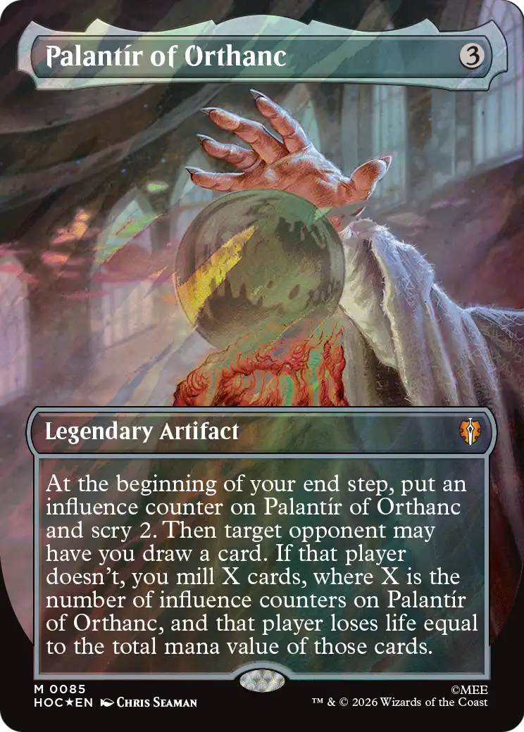 Palantir of Orthanc (Borderless) (Surge Foil) [The Hobbit: Eternal-Legal] | Exor Games Dartmouth