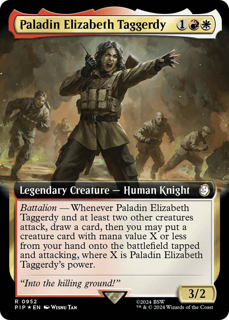 Paladin Elizabeth Taggerdy (Extended Art) (Surge Foil) [Fallout] | Exor Games Dartmouth