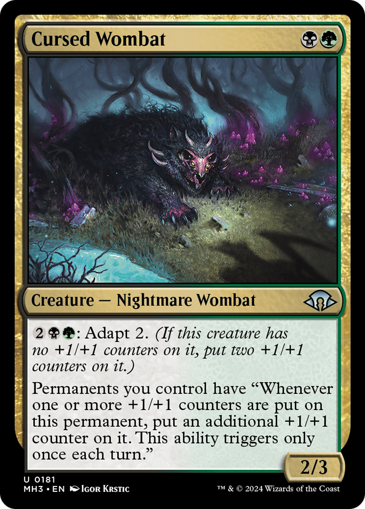 Cursed Wombat [Modern Horizons 3] | Exor Games Dartmouth