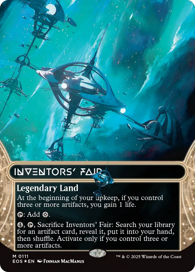 Inventors' Fair (0111) (Borderless) (Galaxy Foil) [Edge of Eternities: Stellar Sights] | Exor Games Dartmouth