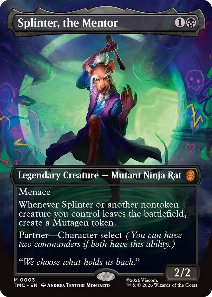 Splinter, the Mentor (Borderless) [Teenage Mutant Ninja Turtles Commander] | Exor Games Dartmouth