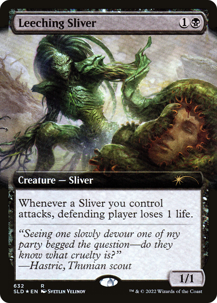 Leeching Sliver (Extended Art) [Secret Lair Drop Promos] | Exor Games Dartmouth