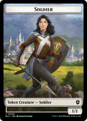 Human // Soldier Double-Sided Token [Bloomburrow Commander Tokens] | Exor Games Dartmouth