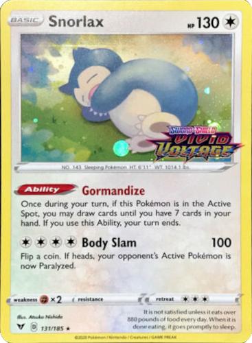 Snorlax (131/185) [Sword & Shield: Black Star Promos] | Exor Games Dartmouth