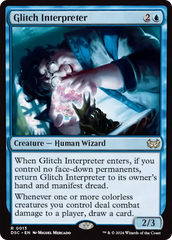 Glitch Interpreter (Extended Art) [Duskmourn: House of Horror Commander] | Exor Games Dartmouth