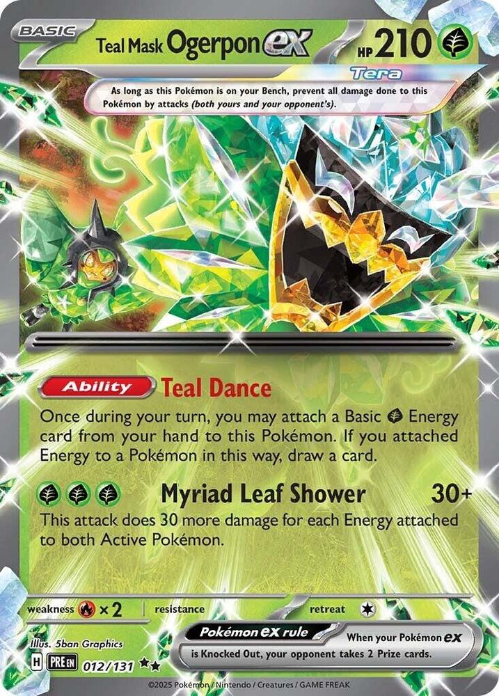 Teal Mask Ogerpon ex (012/131) [Scarlet & Violet: Prismatic Evolutions] | Exor Games Dartmouth