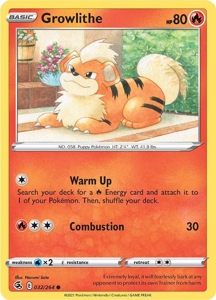 Growlithe (032/264) [Sword & Shield: Fusion Strike] | Exor Games Dartmouth