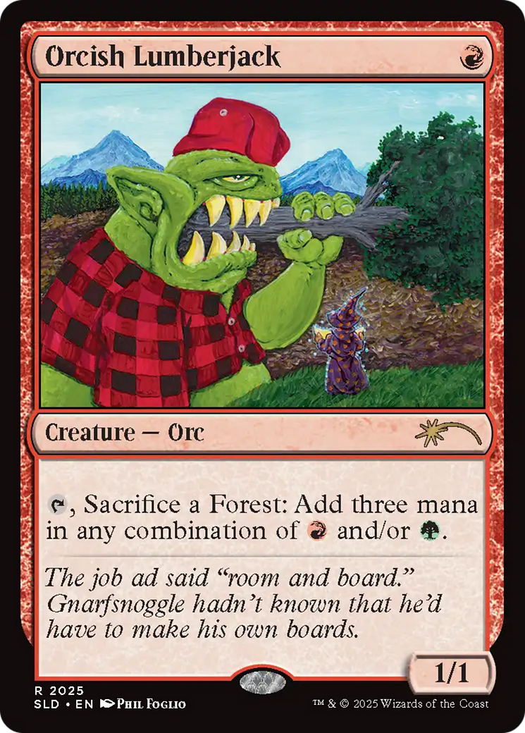 Orcish Lumberjack (2025) (Rainbow Foil) [Secret Lair Drop Series] | Exor Games Dartmouth