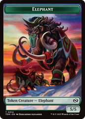 Elephant // Treasure Double-Sided Token [Tarkir: Dragonstorm Tokens] | Exor Games Dartmouth