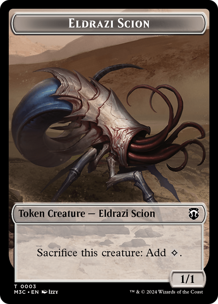 Eldrazi Spawn (Ripple Foil) // Eldrazi Scion Double-Sided Token [Modern Horizons 3 Commander Tokens] | Exor Games Dartmouth