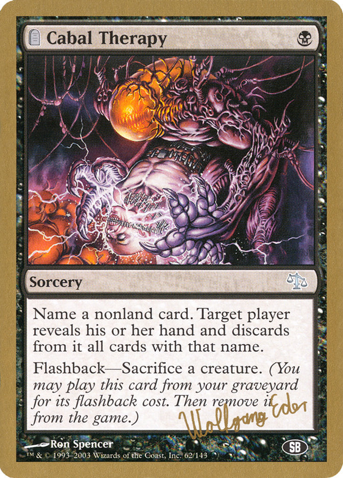 Cabal Therapy (Wolfgang Eder) (SB) [World Championship Decks 2003] | Exor Games Dartmouth