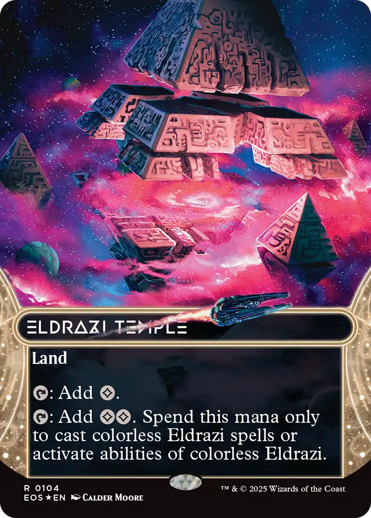 Eldrazi Temple (0104) (Borderless) (Galaxy Foil) [Edge of Eternities: Stellar Sights] | Exor Games Dartmouth
