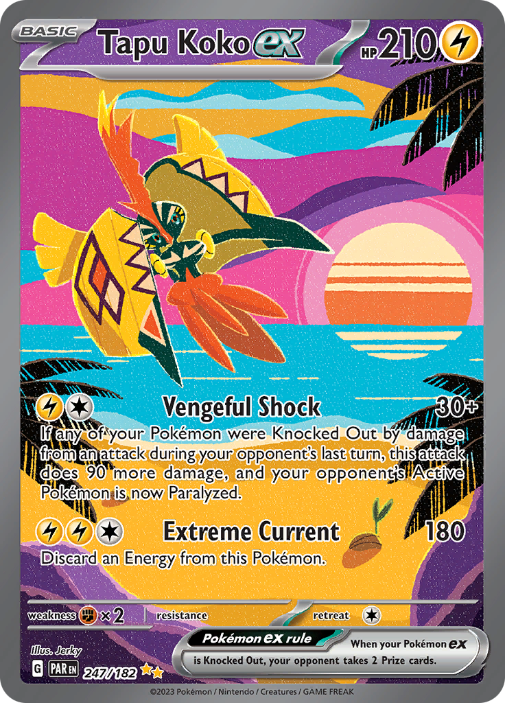 Tapu Koko ex (247/182) [Scarlet & Violet: Paradox Rift] | Exor Games Dartmouth