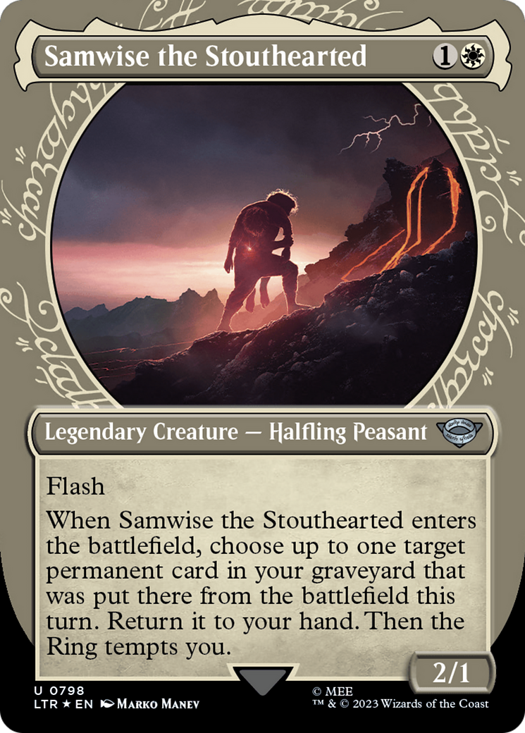 Samwise the Stouthearted (Showcase) (Surge Foil) [The Lord of the Rings: Tales of Middle-Earth] | Exor Games Dartmouth
