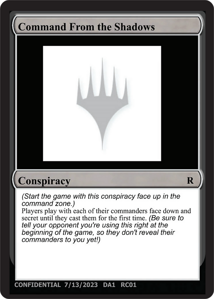Command From the Shadows [Unknown Event] | Exor Games Dartmouth