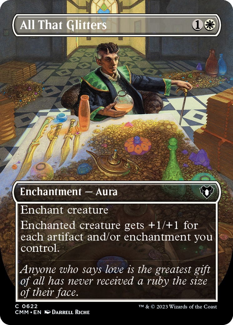 All That Glitters (Borderless Alternate Art) [Commander Masters] | Exor Games Dartmouth