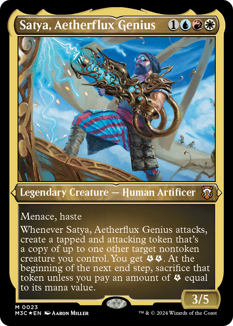 Satya, Aetherflux Genius (Foil Etched) [Modern Horizons 3 Commander] | Exor Games Dartmouth